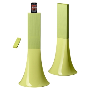  Parrot Zikmu by Philippe Starck Wireless Stereo Speakers Sorbet Lime for iPhone/iPod (PF550411AC)